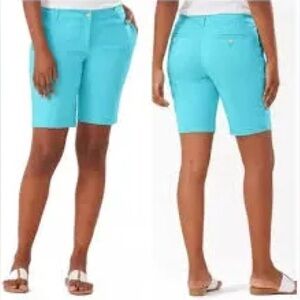 Tommy Bahama Boracay Bermuda 10-Inch Shorts 10 Blue Summer Classic Resortwear